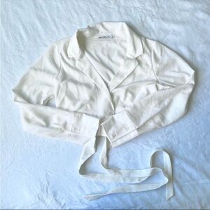 Abercrombie & fitch White Wrap Blouse